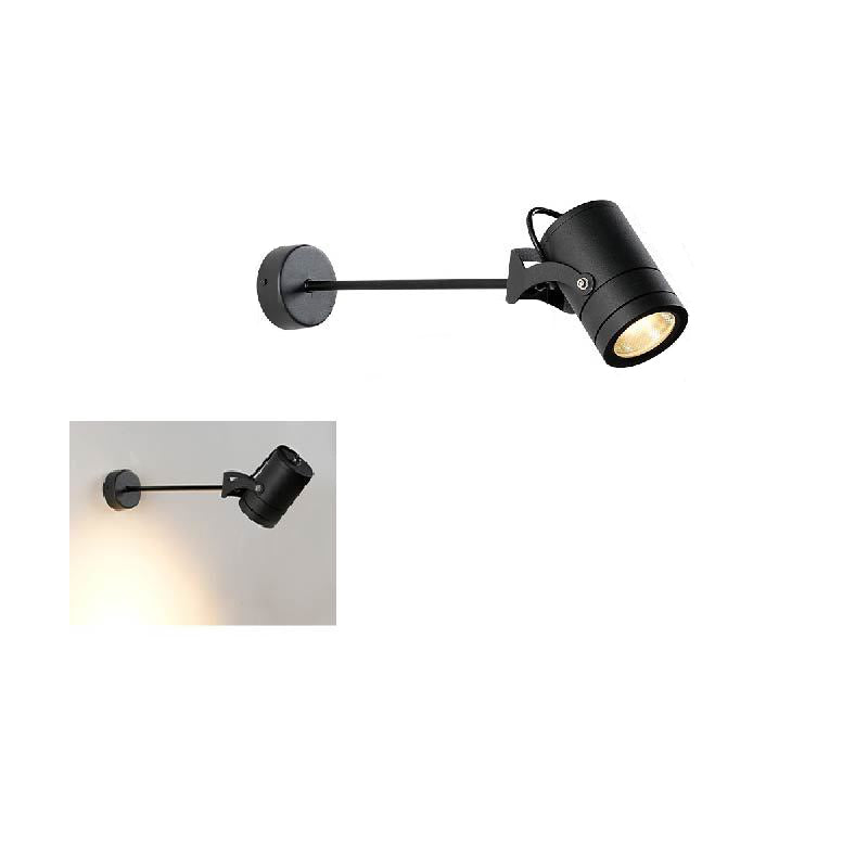 Modern Waterproof Aluminum Iron Adjustable Cylinder Wall Light