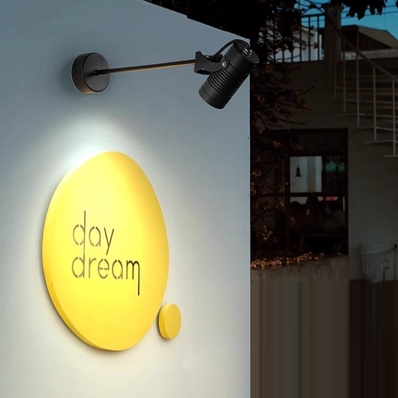 Modern Waterproof Aluminum Iron Adjustable Cylinder Wall Light