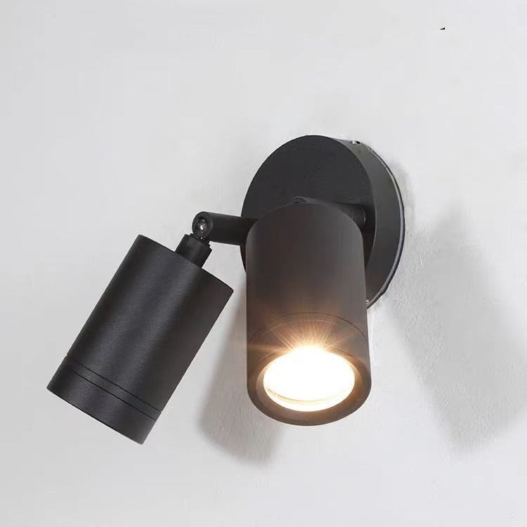 Modern Waterproof Aluminum Iron Adjustable Cylinder Wall Light