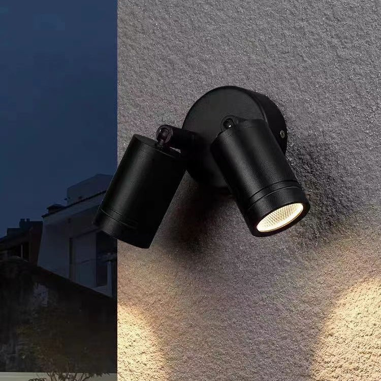 Modern Waterproof Aluminum Iron Adjustable Cylinder Wall Light