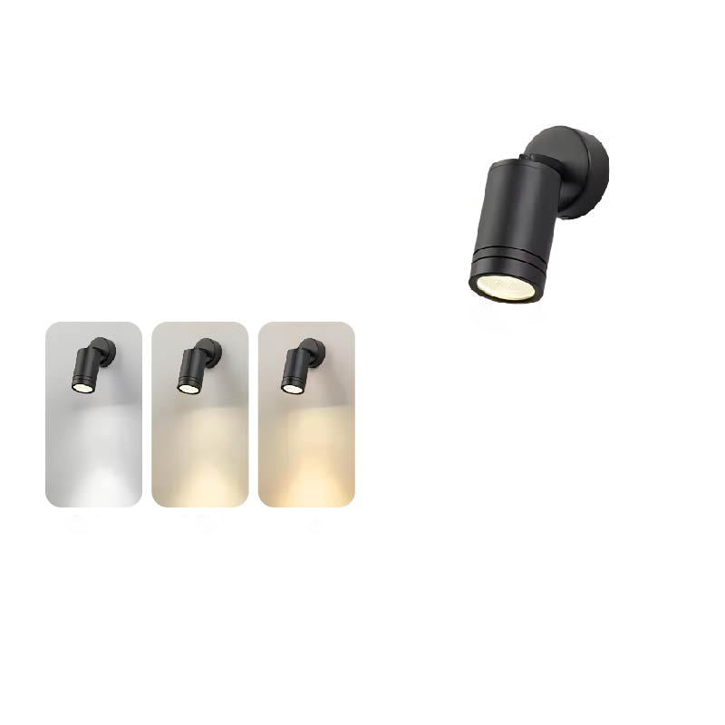 Modern Waterproof Aluminum Iron Adjustable Cylinder Wall Light