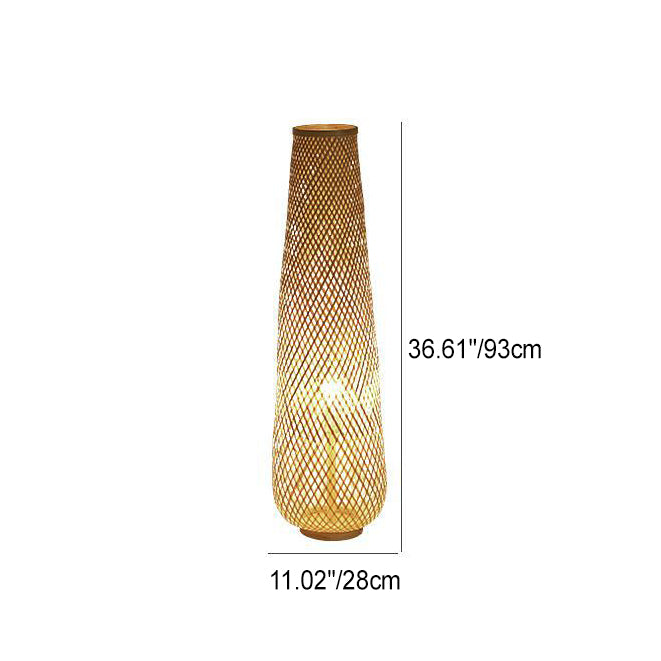 Contemporary Bamboo Floor Lamp