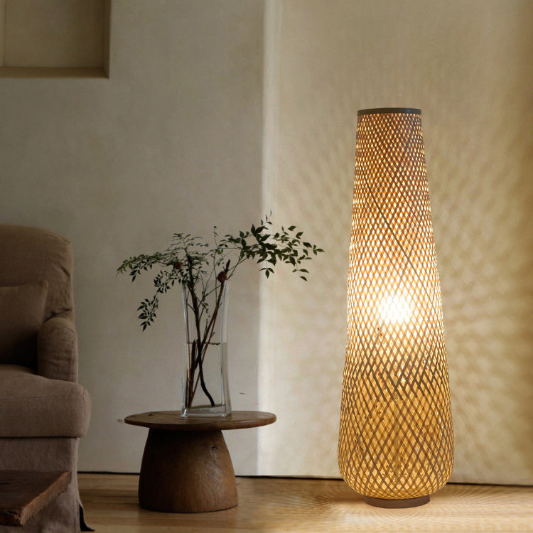 Contemporary Bamboo Floor Lamp