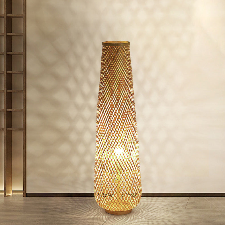 Contemporary Bamboo Floor Lamp