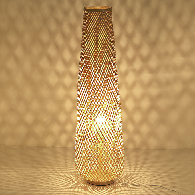 Contemporary Bamboo Floor Lamp