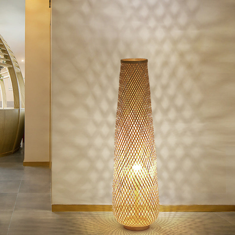 Contemporary Bamboo Floor Lamp