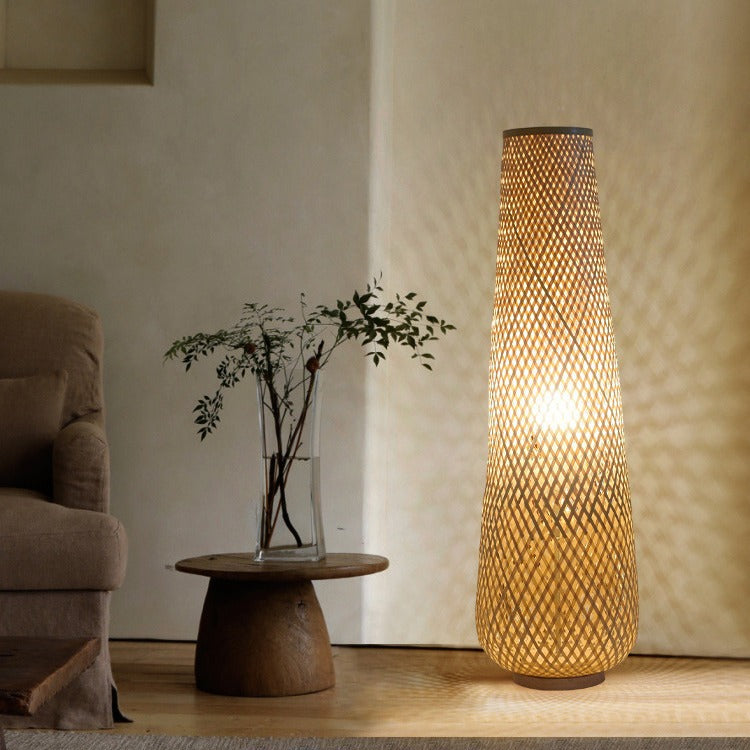 Contemporary Bamboo Floor Lamp