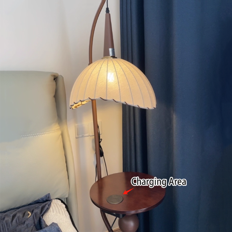 Retro Walnut Floor Lamp