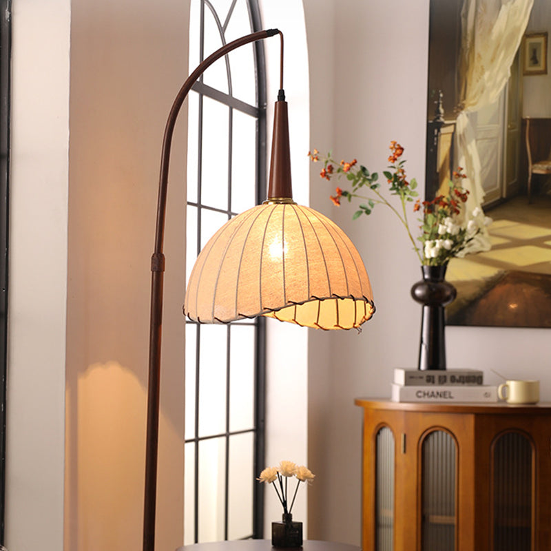 Retro Walnut Floor Lamp
