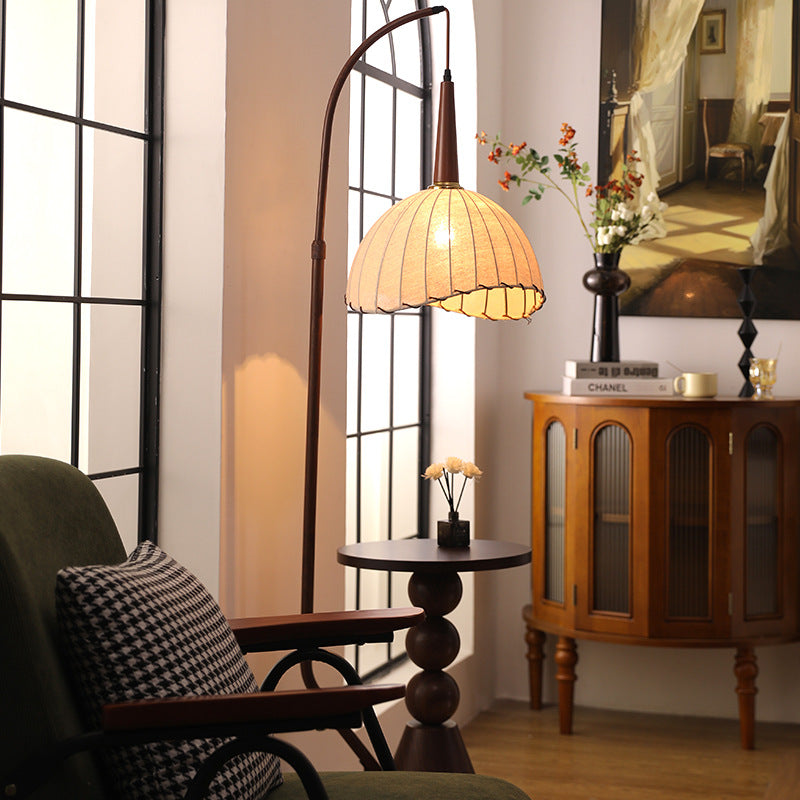 Retro Walnut Floor Lamp