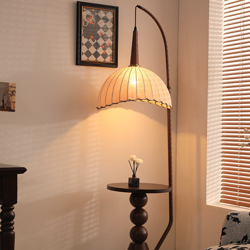Retro Walnut Floor Lamp