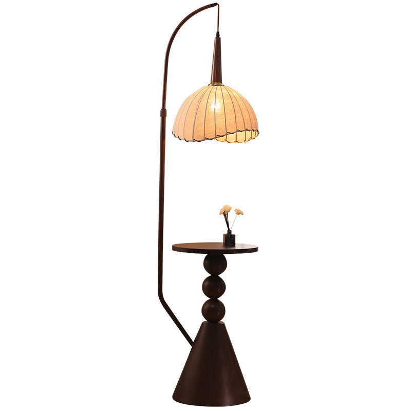 Retro Walnut Floor Lamp