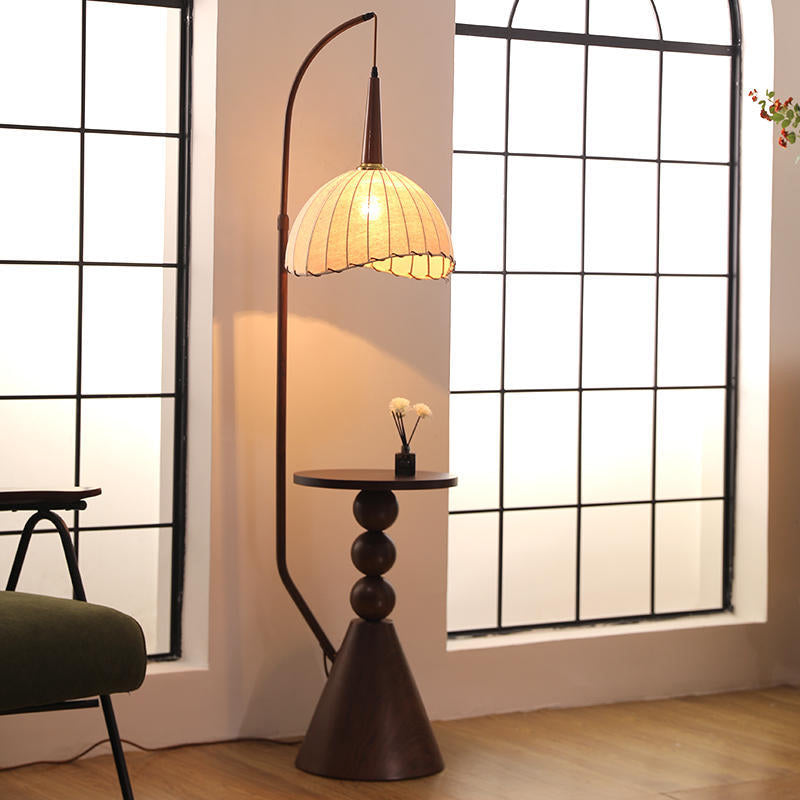 Retro Walnut Floor Lamp
