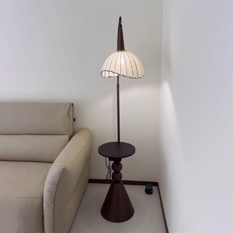 Retro Walnut Floor Lamp