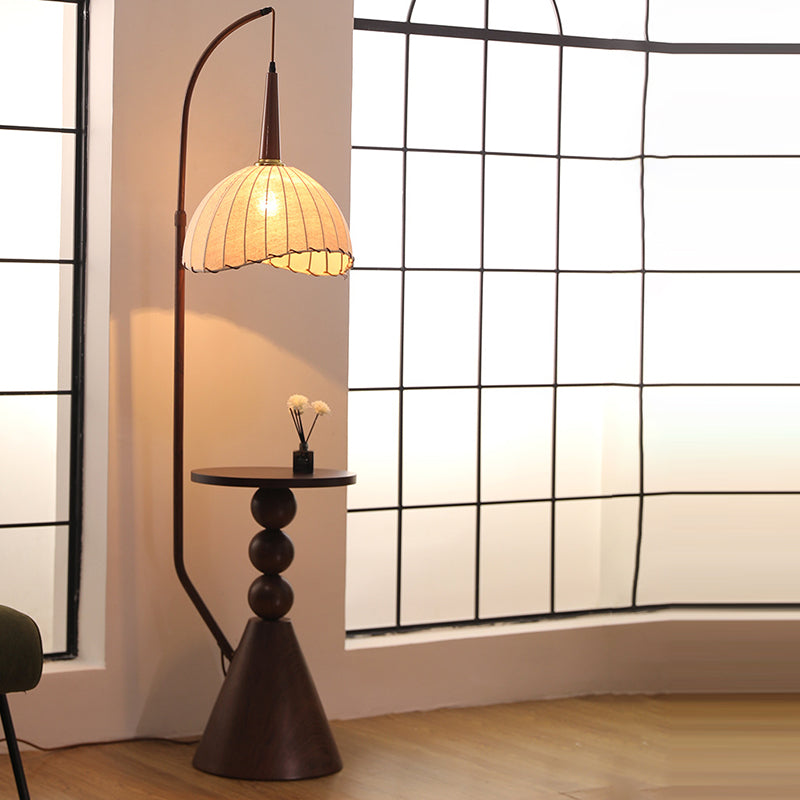Retro Walnut Floor Lamp