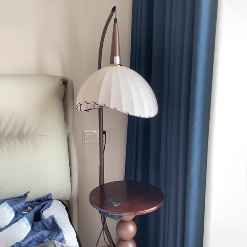 Retro Walnut Floor Lamp