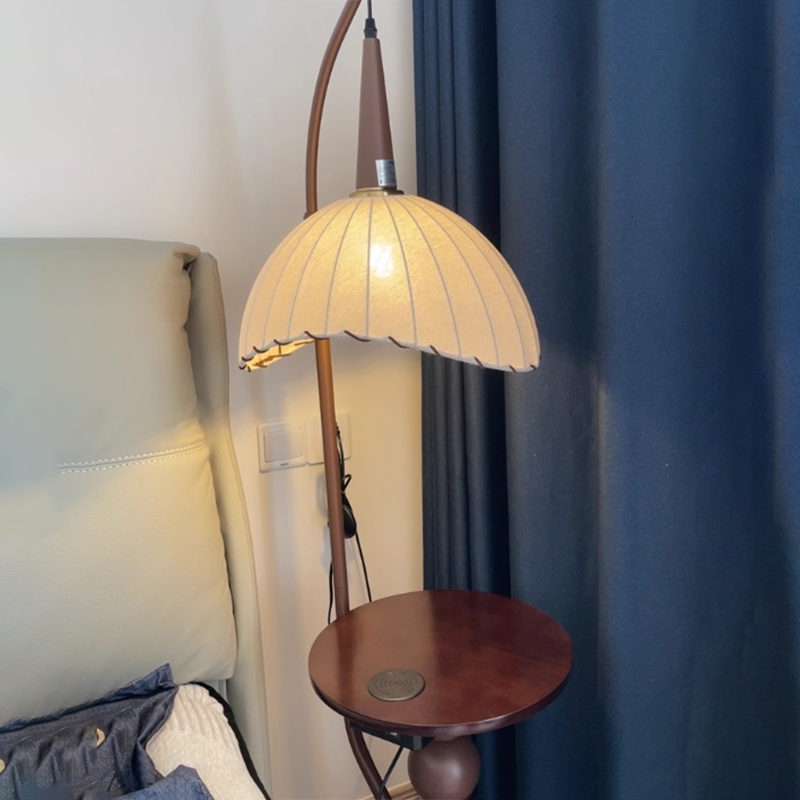 Retro Walnut Floor Lamp