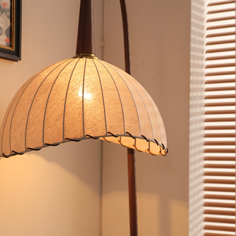 Retro Walnut Floor Lamp