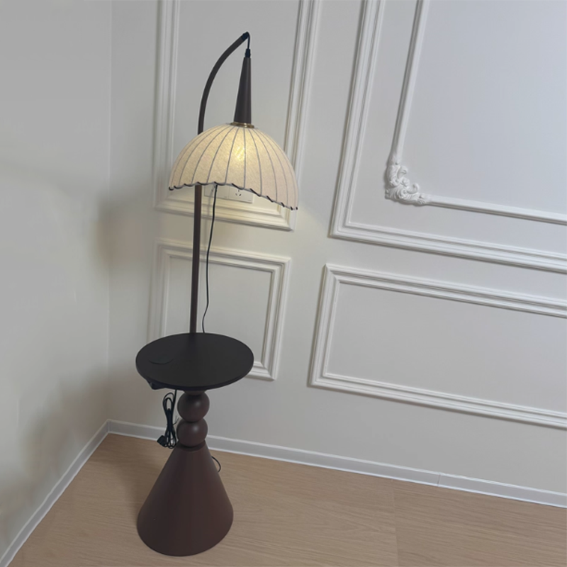 Retro Walnut Floor Lamp