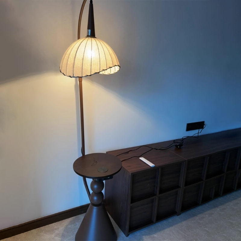Retro Walnut Floor Lamp