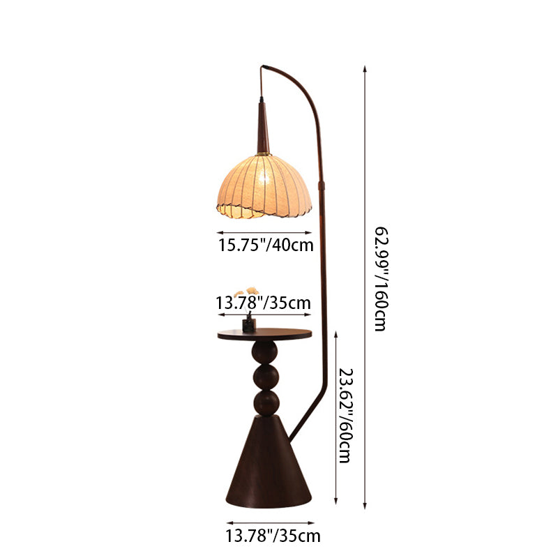 Retro Walnut Floor Lamp