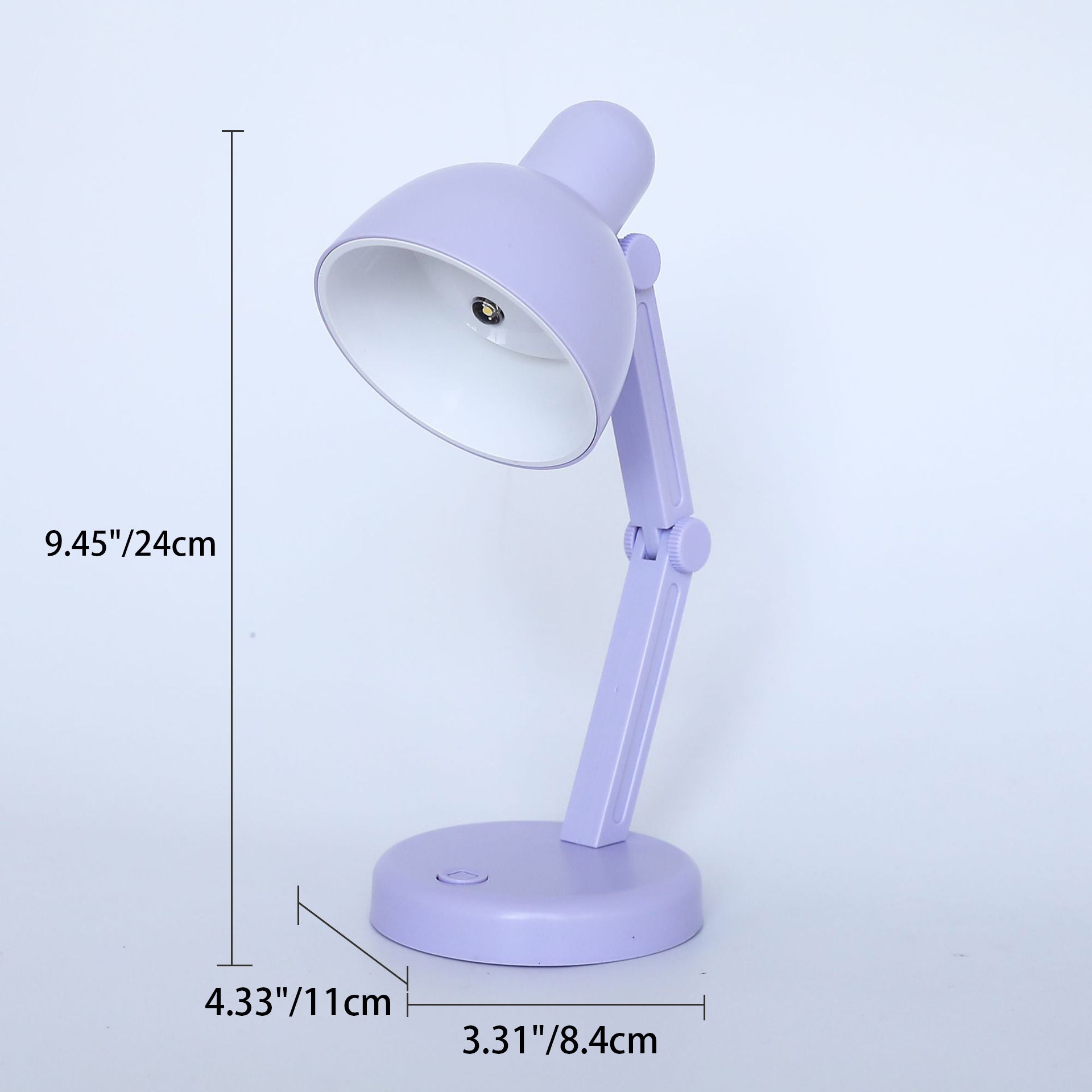 Modern Simplicity ABS Battery Foldable Round LED Desk Lamp