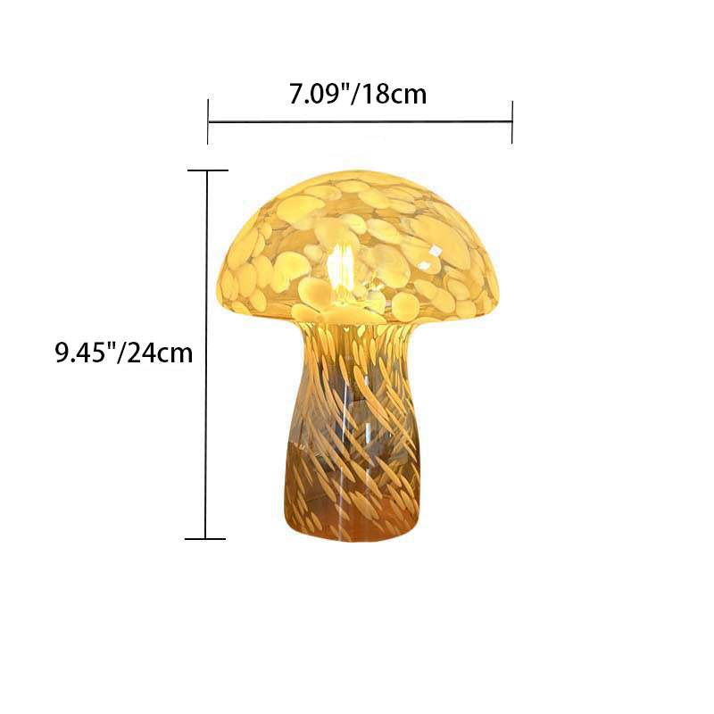Modern Art Deco Glass Mushroom Dome 1-Light Wall Sconce