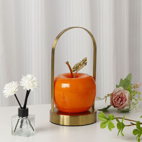 Creative Rechargeable Iron Glass Apple Portable Table Lamp