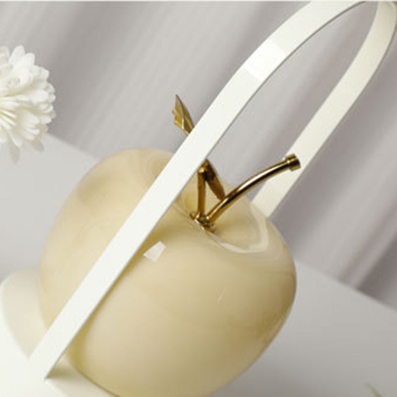 Creative Rechargeable Iron Glass Apple Portable Table Lamp