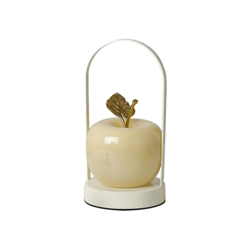 Creative Rechargeable Iron Glass Apple Portable Table Lamp