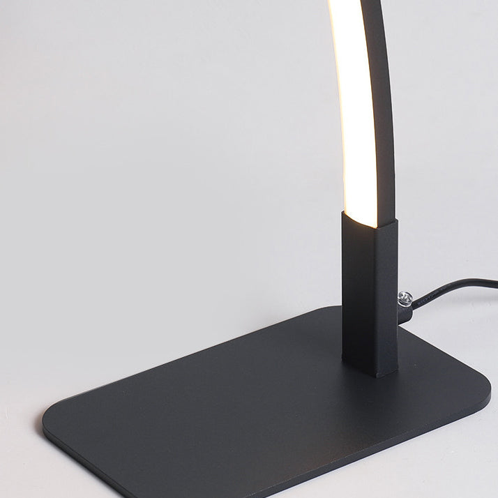 Modern Minimalist USB Curved Iron Aluminum LED Desk Lamp