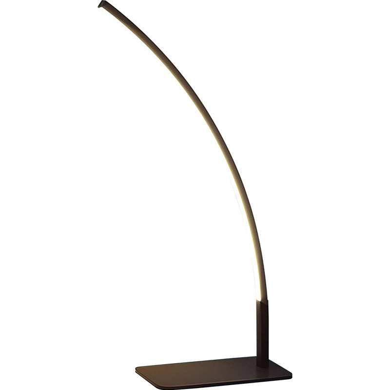 Modern Minimalist USB Curved Iron Aluminum LED Desk Lamp