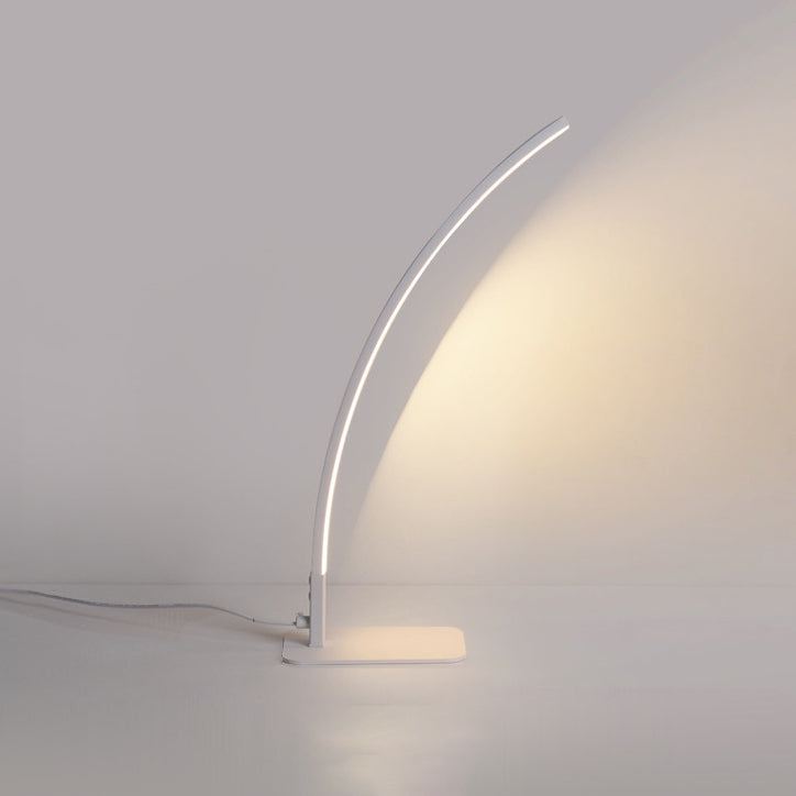 Modern Minimalist USB Curved Iron Aluminum LED Desk Lamp