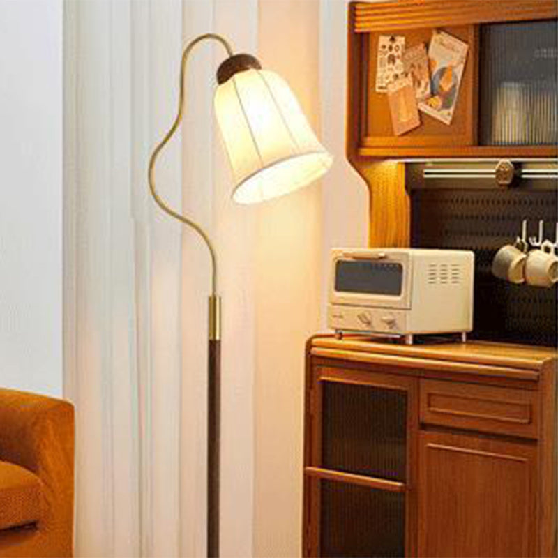 French Walnut Floor Lamp