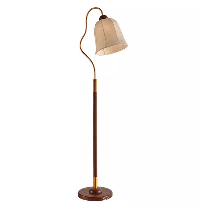 French Walnut Floor Lamp
