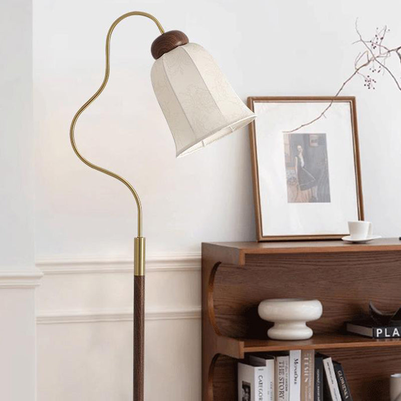 French Walnut Floor Lamp