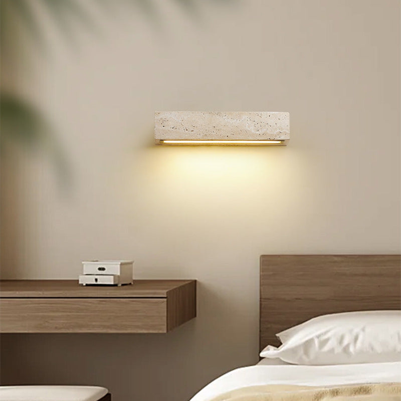 Contemporary Retro Waterproof Travertine LED Wall Sconce