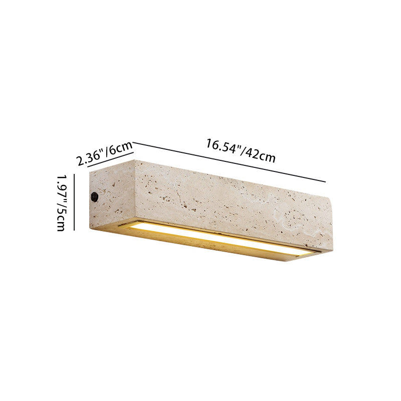 Contemporary Retro Waterproof Travertine LED Wall Sconce