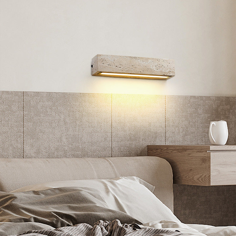 Contemporary Retro Waterproof Travertine LED Wall Sconce