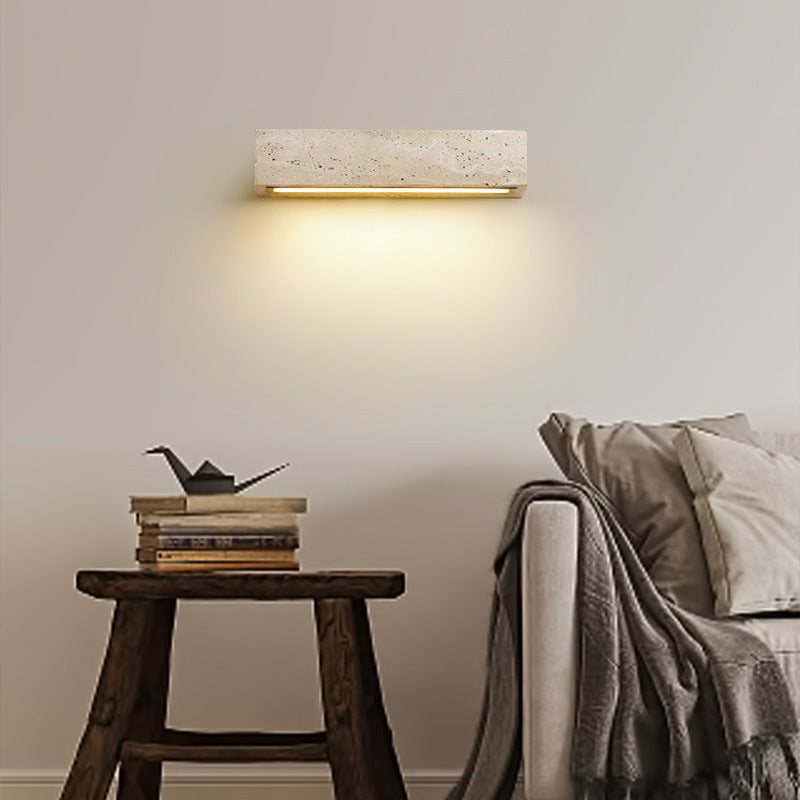 Contemporary Retro Waterproof Travertine LED Wall Sconce