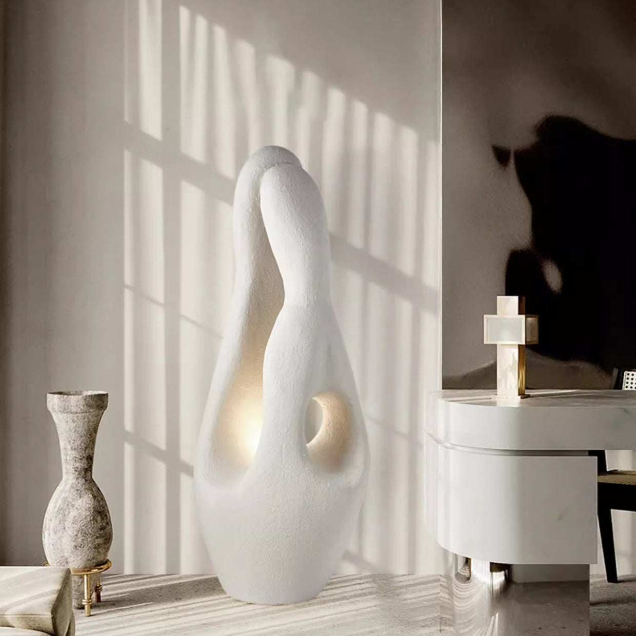 Contemporary White Floor Lamp