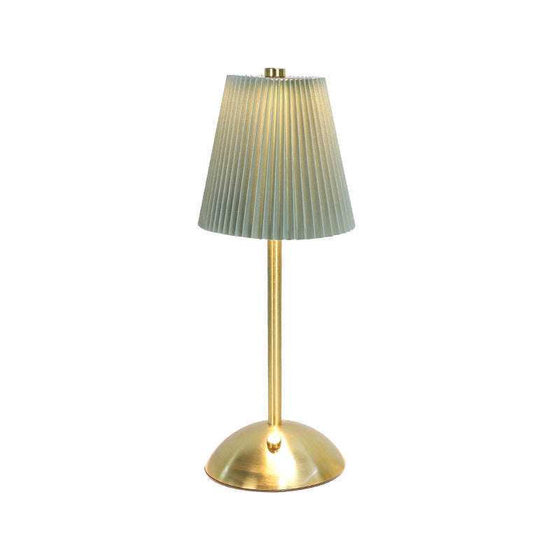 Scandinavian Rechargeable Fabric Iron Pleated Table Lamp