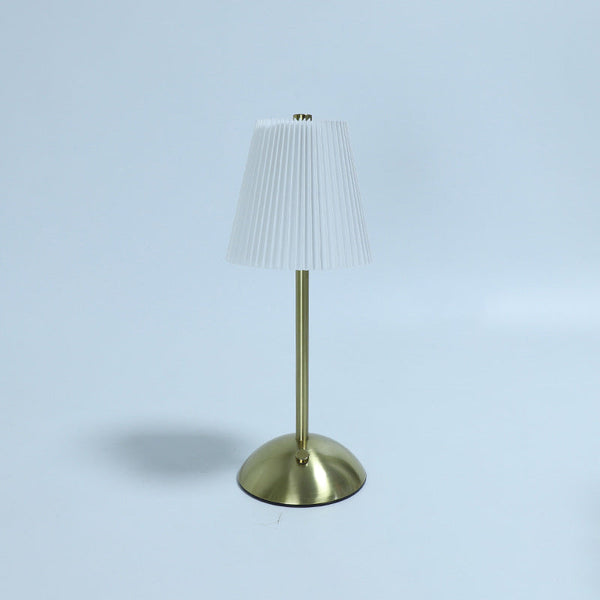 Scandinavian Rechargeable Fabric Iron Pleated Table Lamp