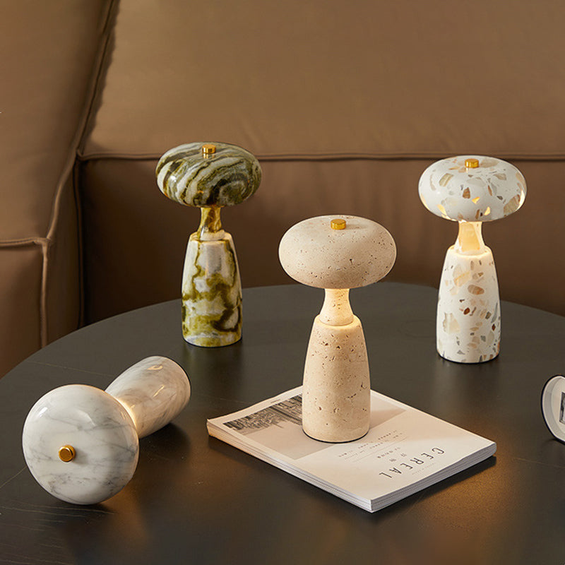 Traditional Japanese Rechargeable Marble Pattern Table Lamp