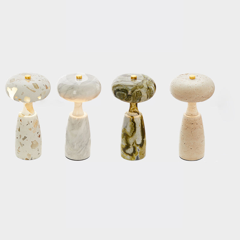 Traditional Japanese Rechargeable Marble Pattern Table Lamp
