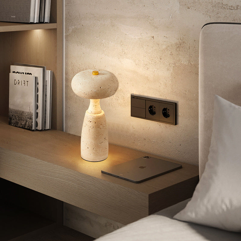 Traditional Japanese Rechargeable Marble Pattern Table Lamp