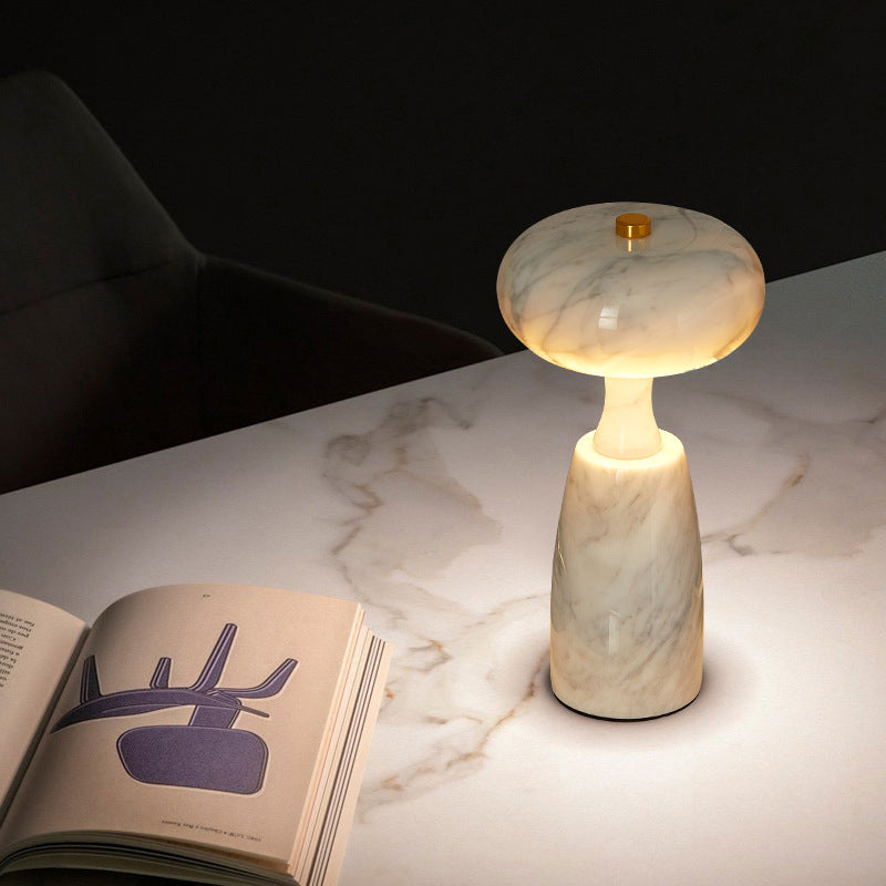 Traditional Japanese Rechargeable Marble Pattern Table Lamp