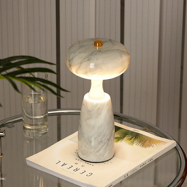 Traditional Japanese Rechargeable Marble Pattern Table Lamp