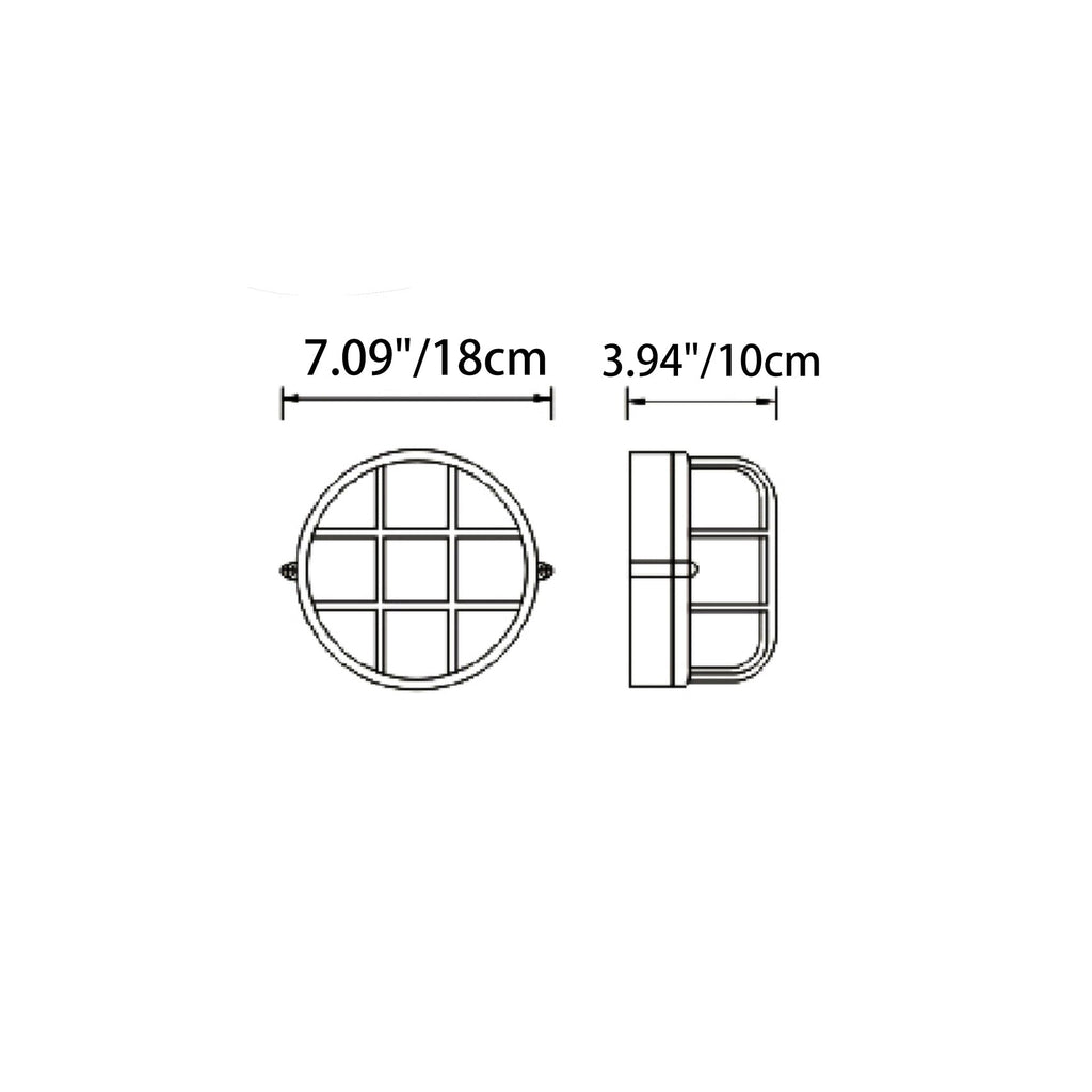 Contemporary Industrial Waterproof Aluminum Glass Wall Sconce