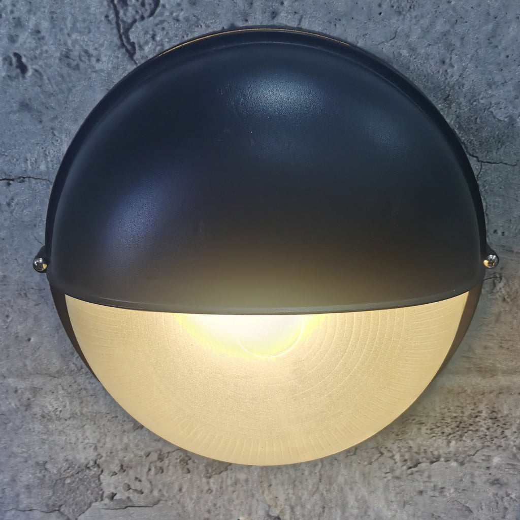 Contemporary Industrial Waterproof Aluminum Glass Wall Sconce